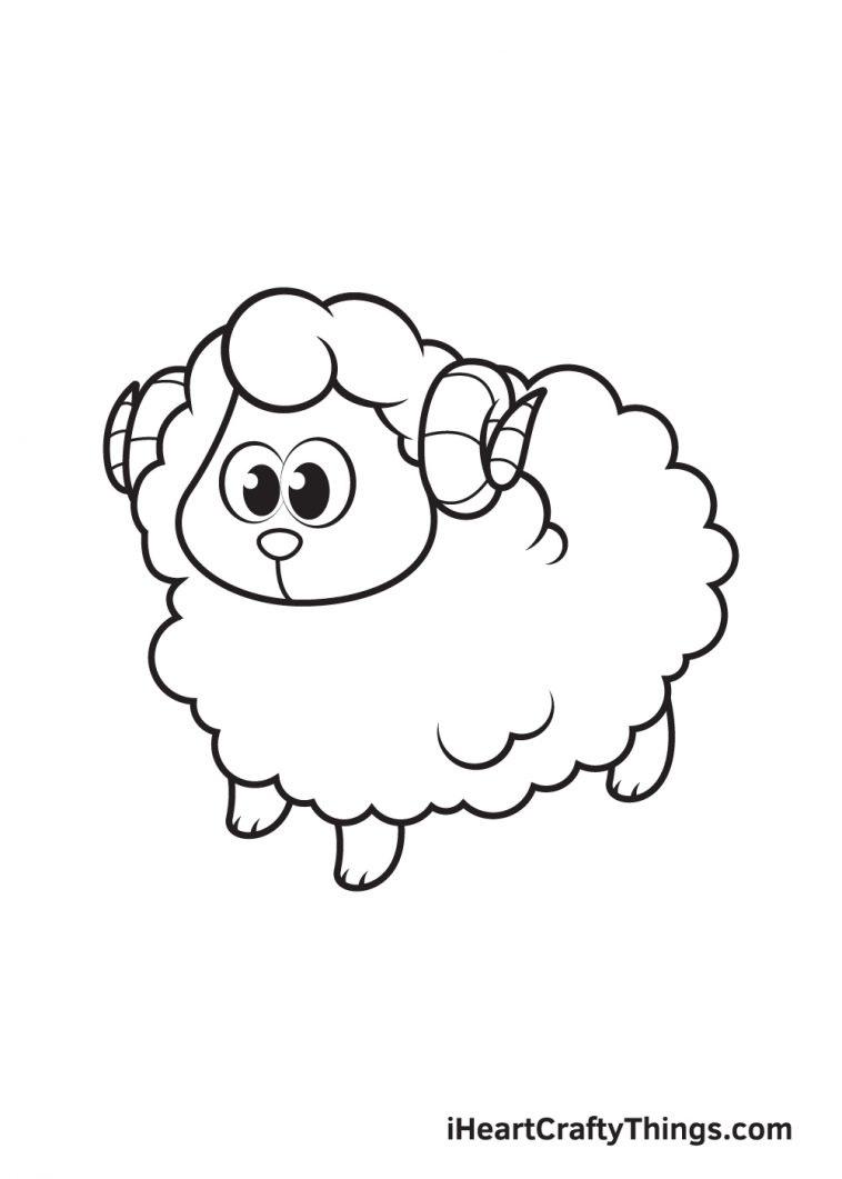 Sheep Drawing - How To Draw A Sheep Step By Step