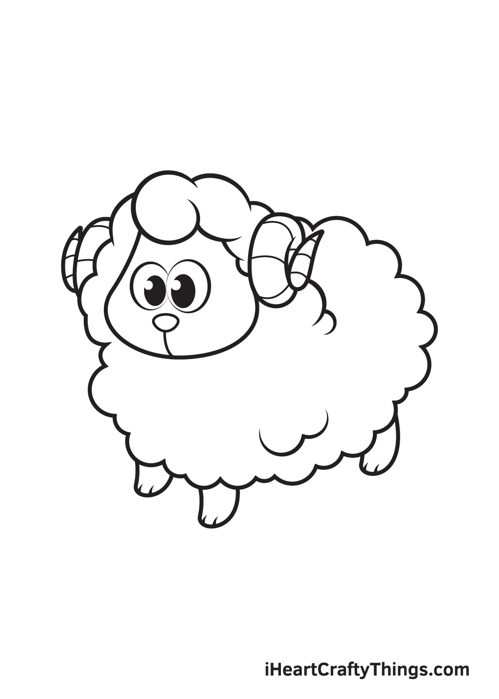 cừu vẽ bước 9