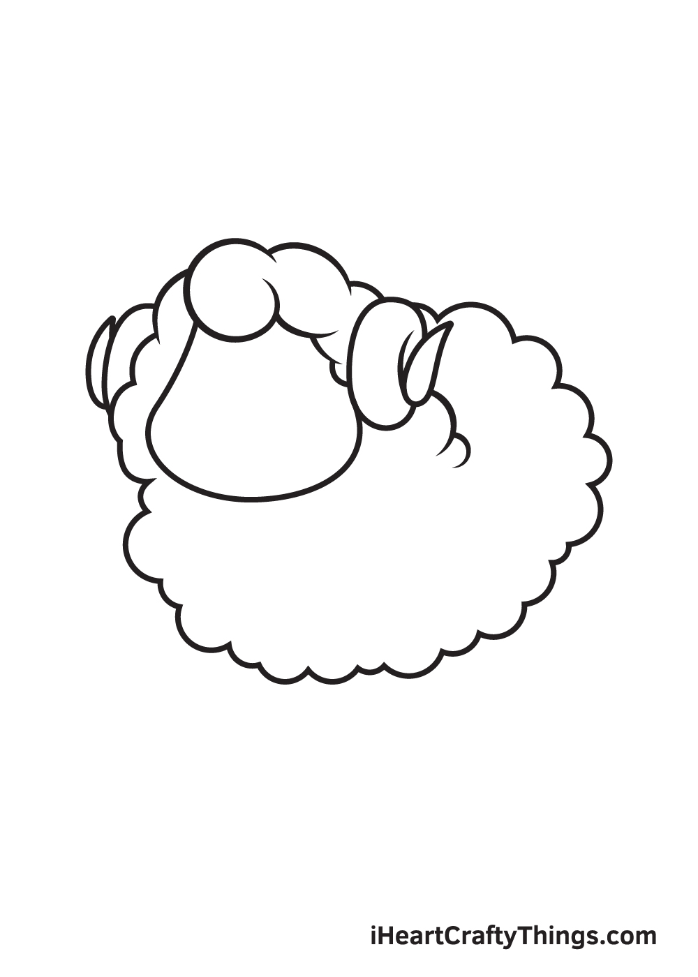 sheep drawing step 7
