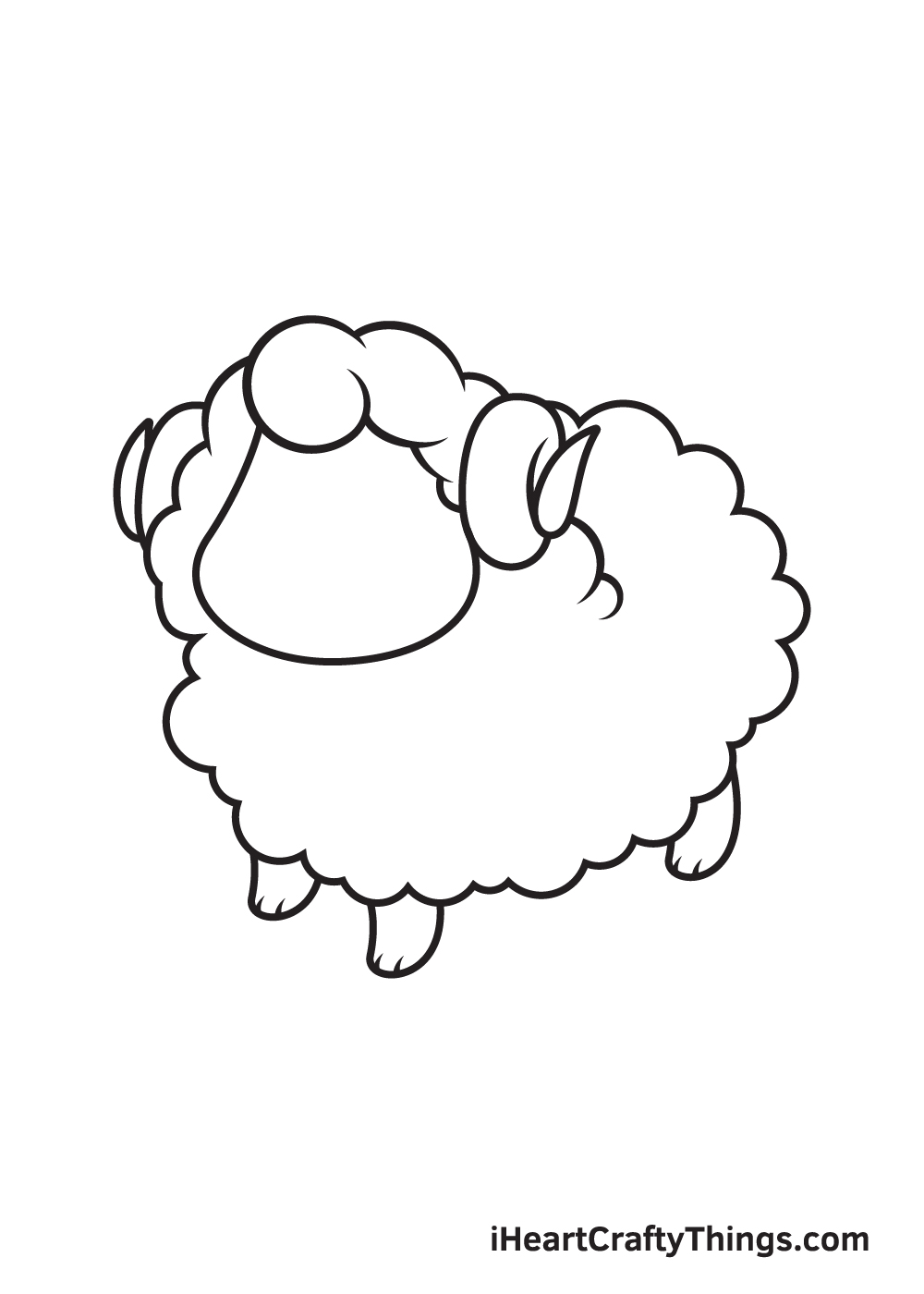 sheep drawing step 8