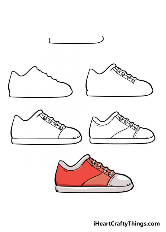Step 2 drawing of shoe