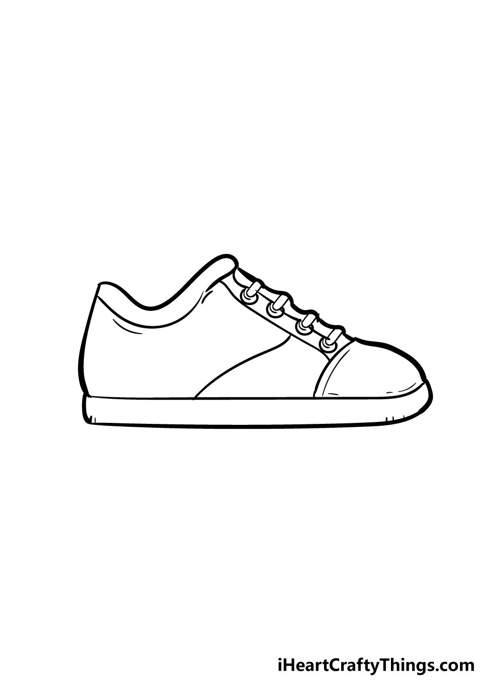 Streng Ripples biografi Shoe Drawing - How To Draw A Shoe Step By Step