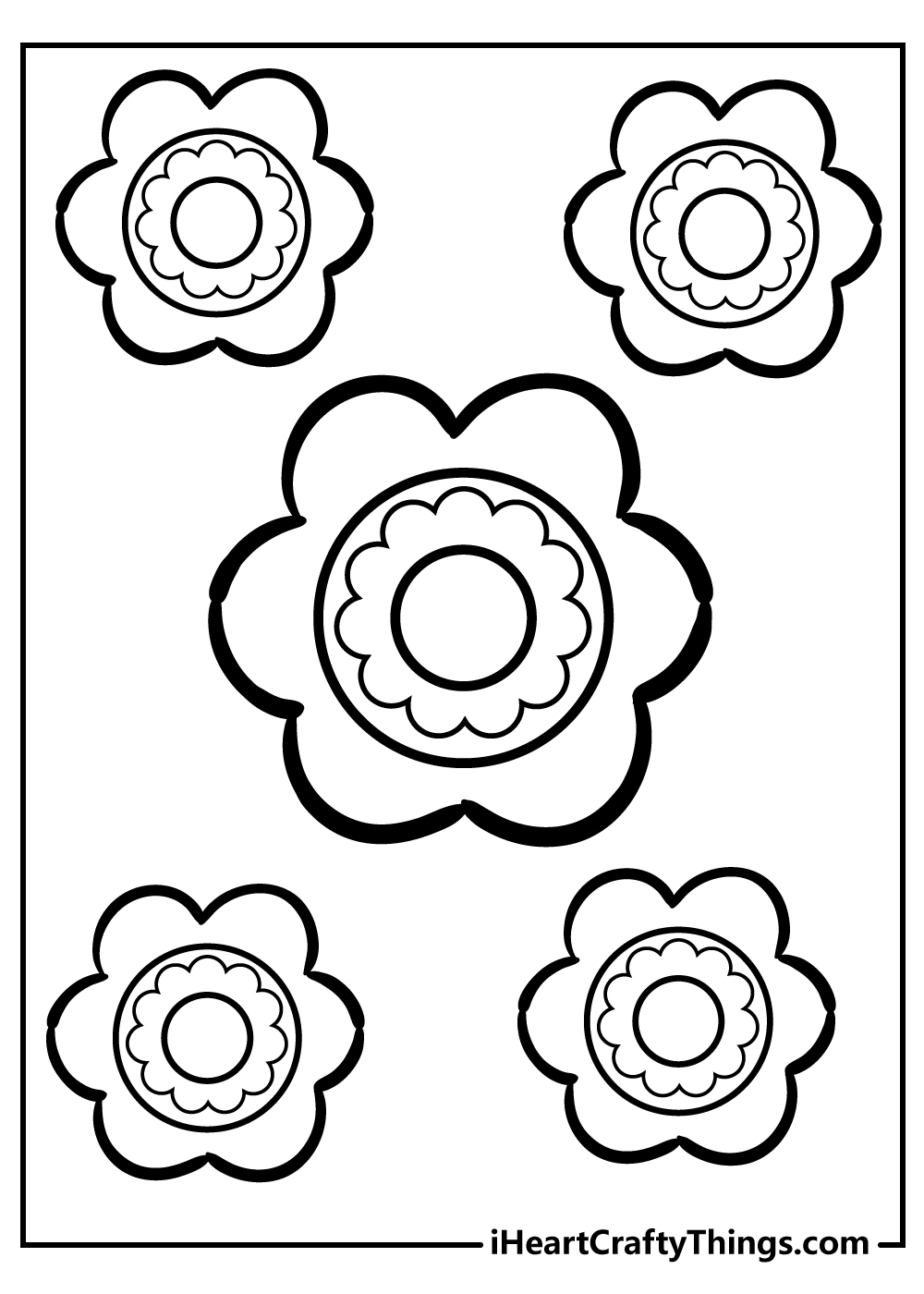 simple rose coloring pages for kids free printable