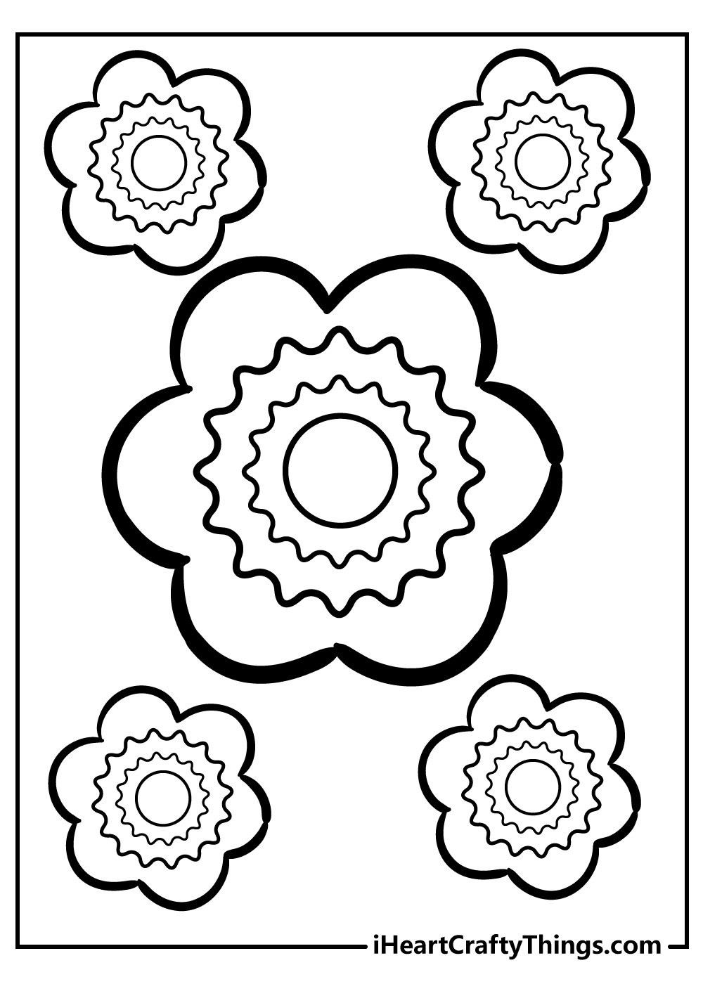 lovely simple flower images for kids to color