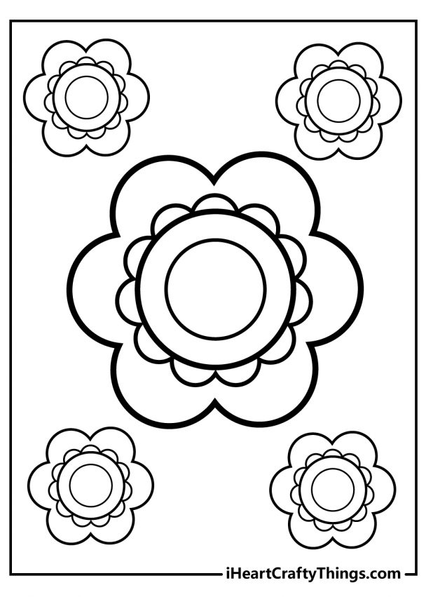 Simple Flower Coloring Pages (Updated 2022)