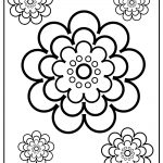 simple flower coloring images free download