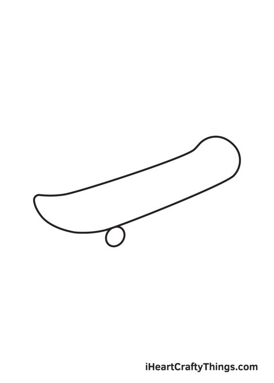 Skateboard Drawing - How To Draw A Skateboard Step By Step