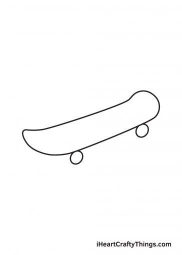 Skateboard Drawing - How To Draw A Skateboard Step By Step