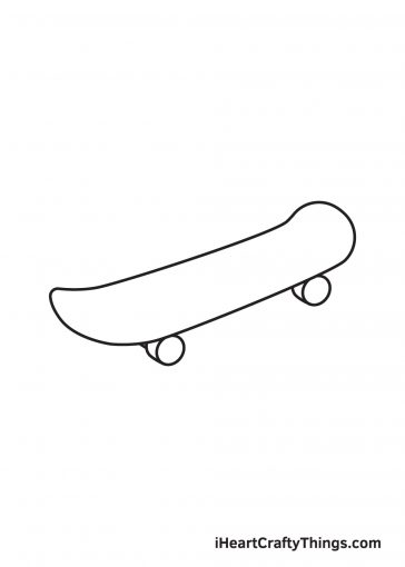 Skateboard Drawing - How To Draw A Skateboard Step By Step