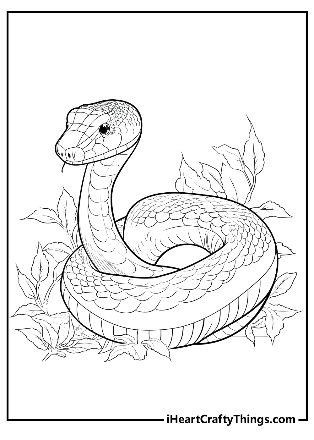 snake coloring pages for kids