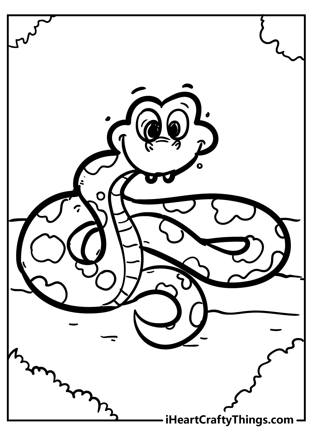 snake coloring book free printable