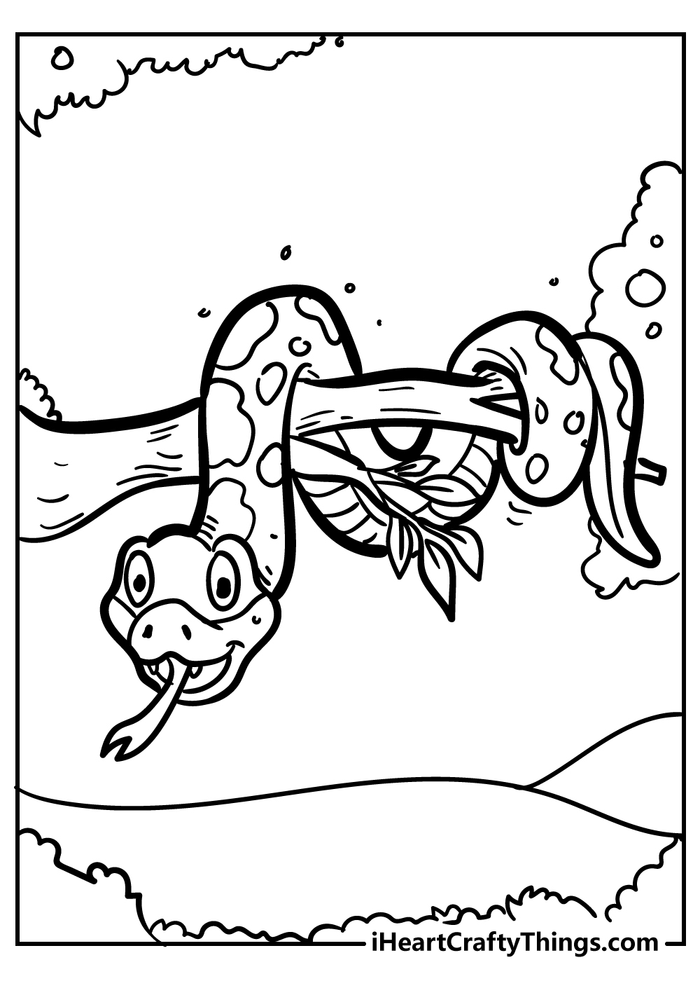 python snake coloring pages free download