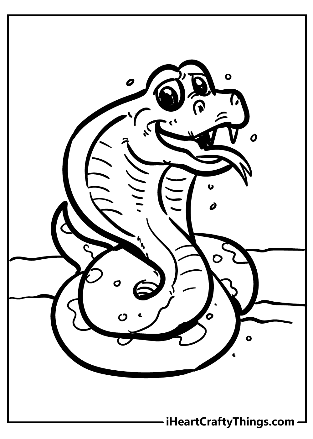 cute cobra snake coloring pages free printable