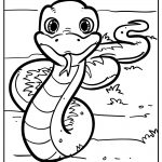 snake coloring images free printable