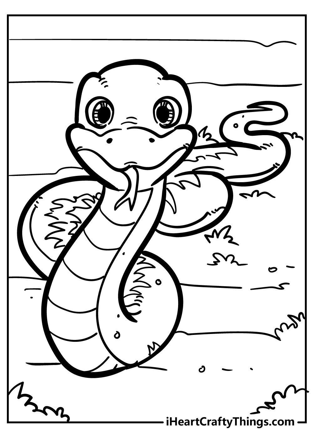 cute baby snake coloring pages free printable