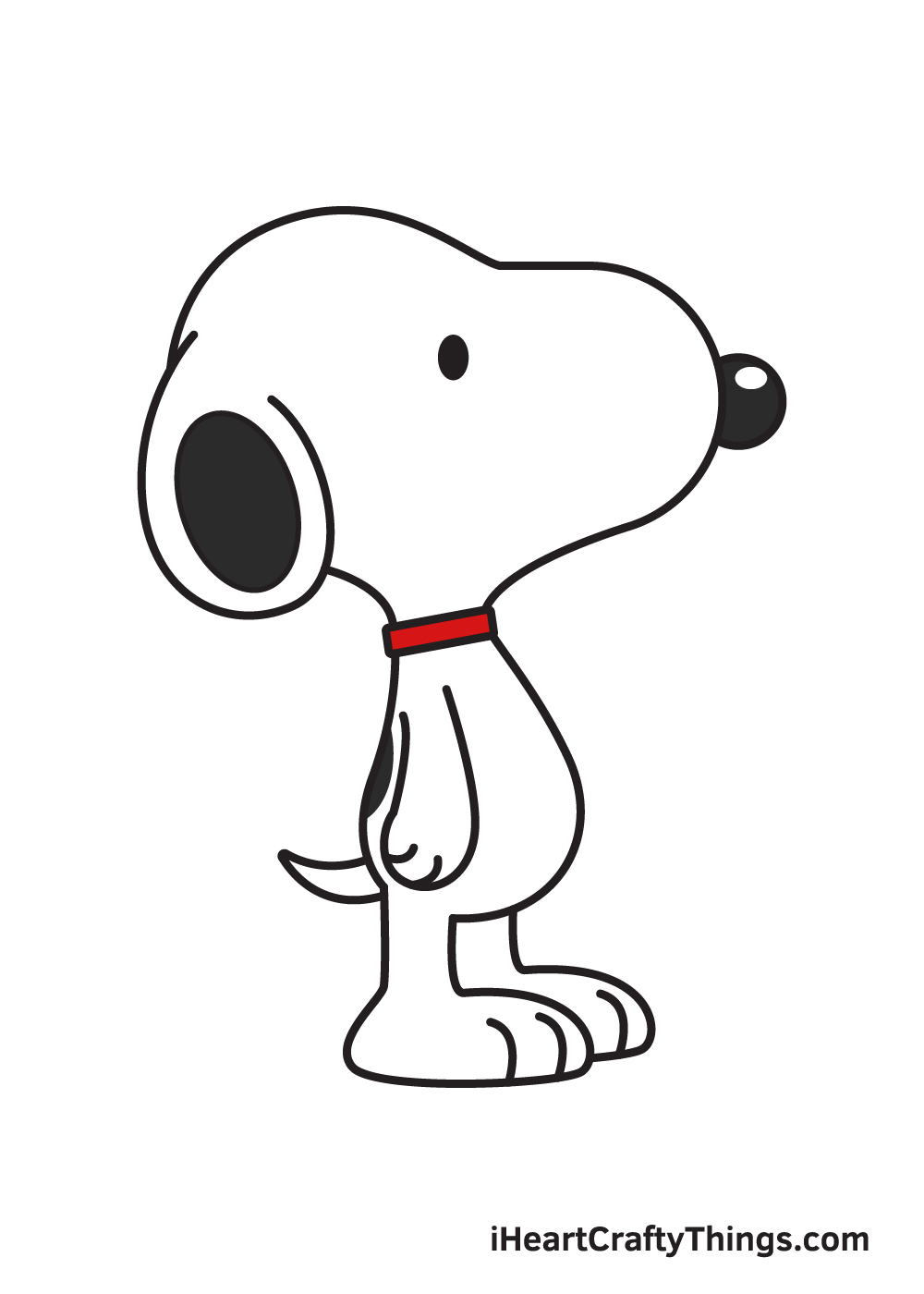snoopy drawing 9 steps