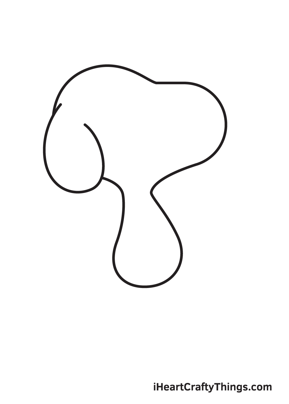 snoopy drawing step 3
