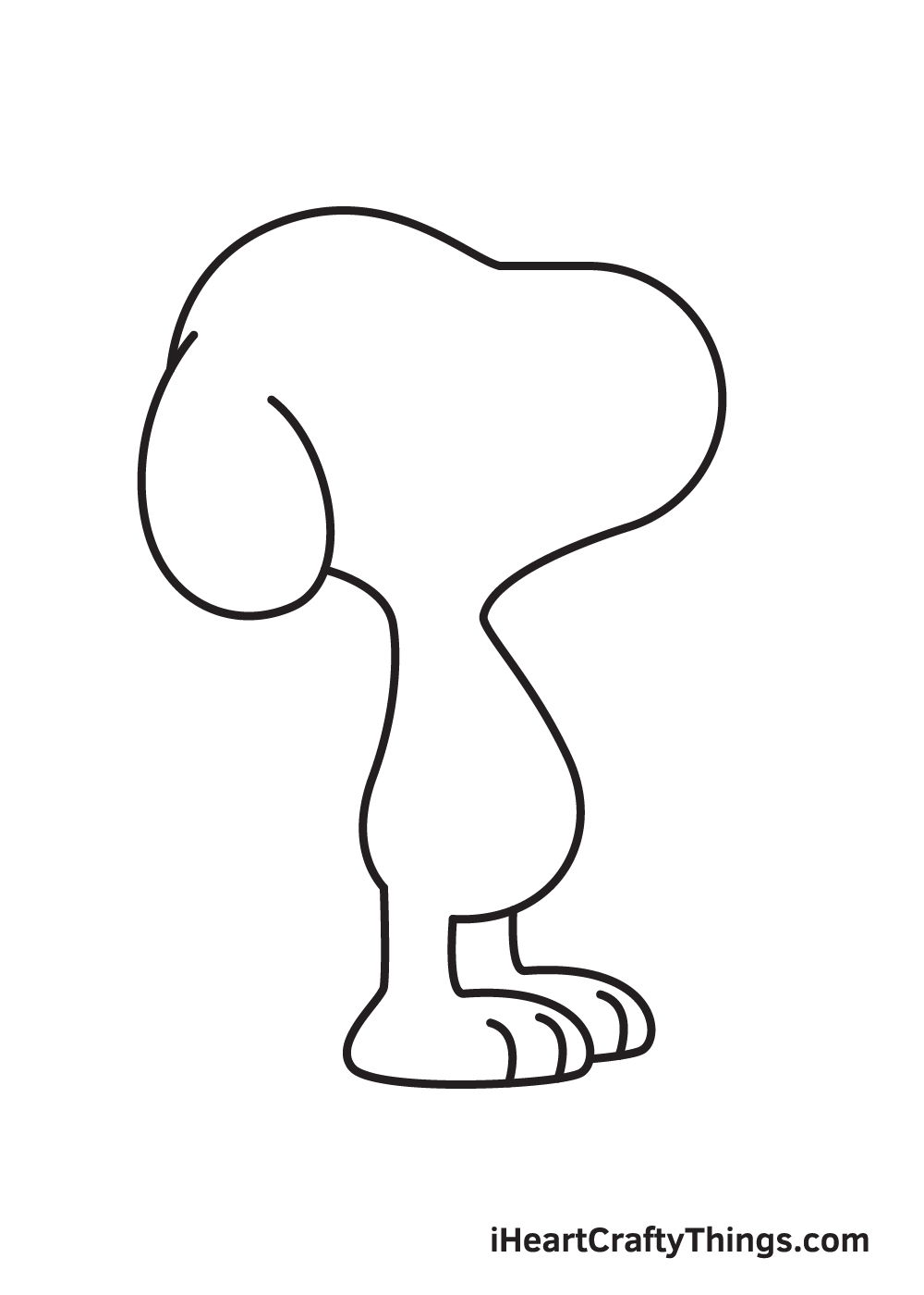 snoopy drawing step 5