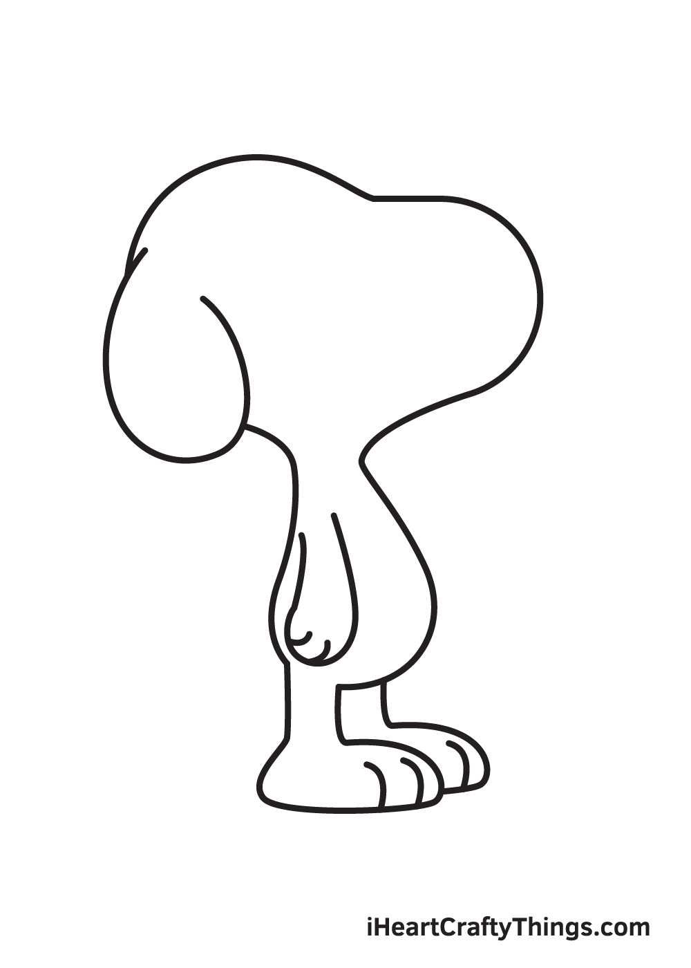 snoopy drawing step 6