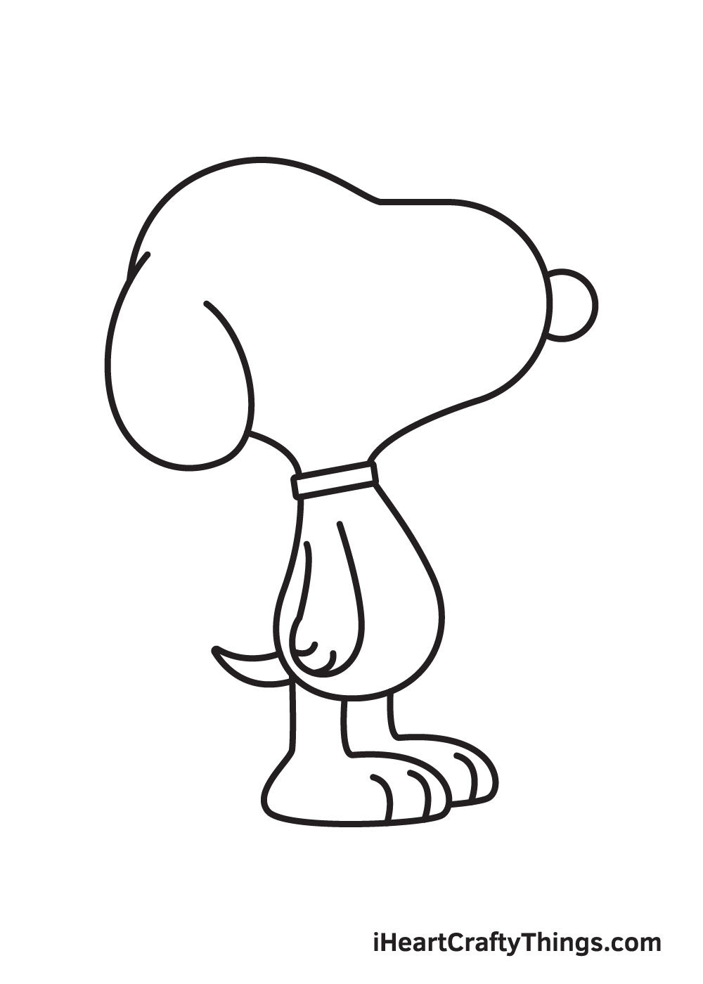 snoopy drawing step 8