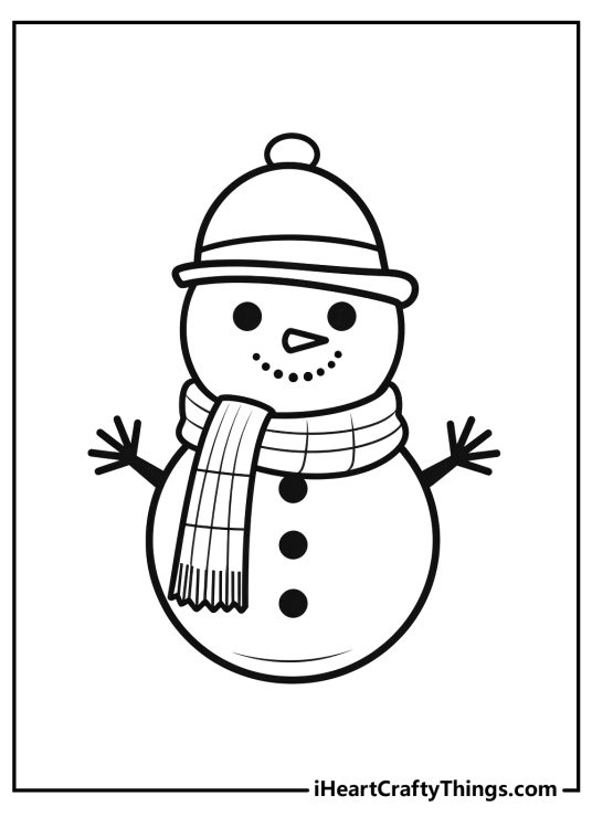 Snowman Coloring Pages (100% Free Printables)