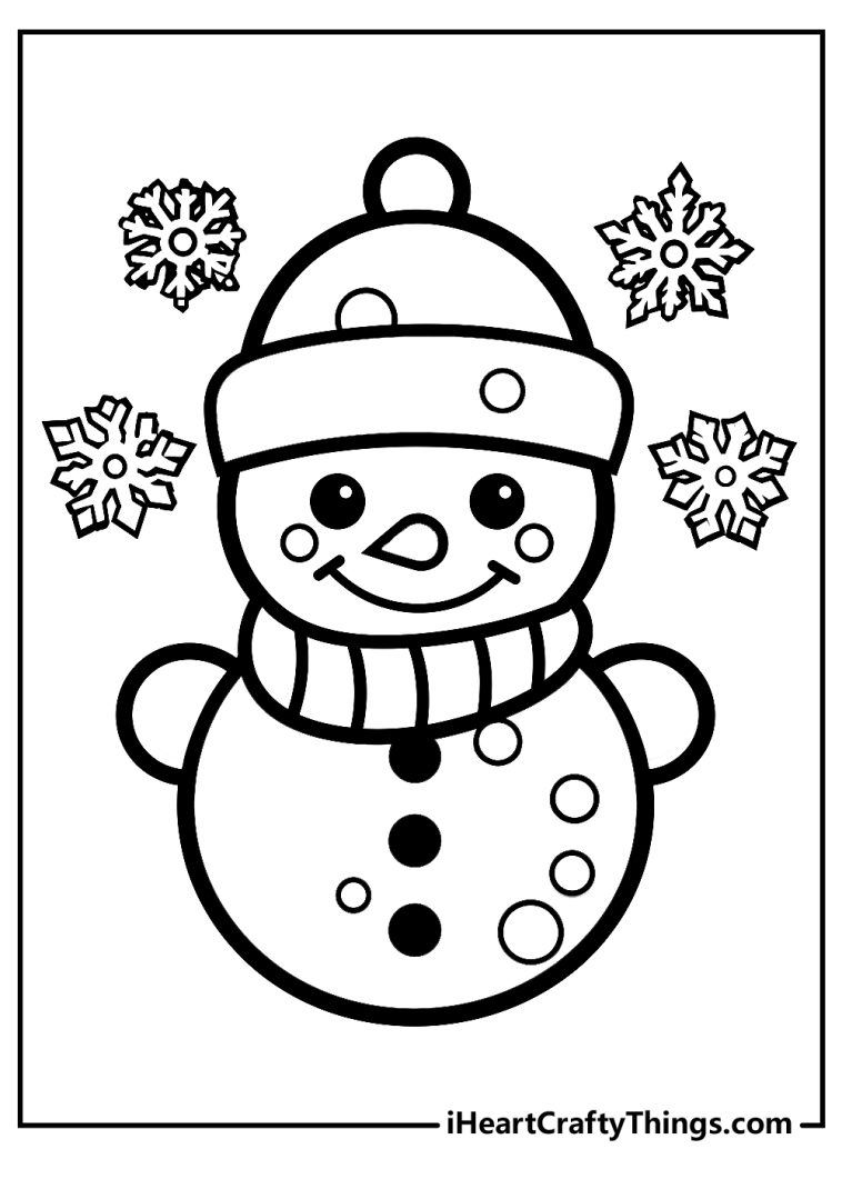 35 Snowman Coloring Pages (Printable Free PDF For All Kids)