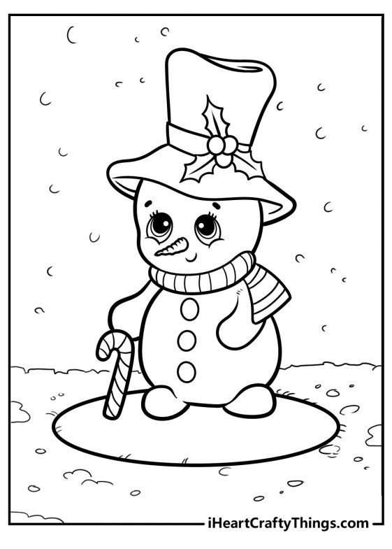 Snowman Coloring Pages (100% Free Printables)