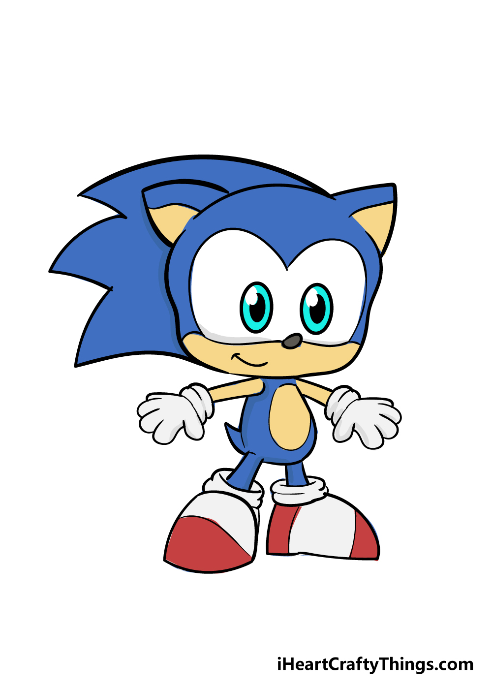 How to draw Front Sonic