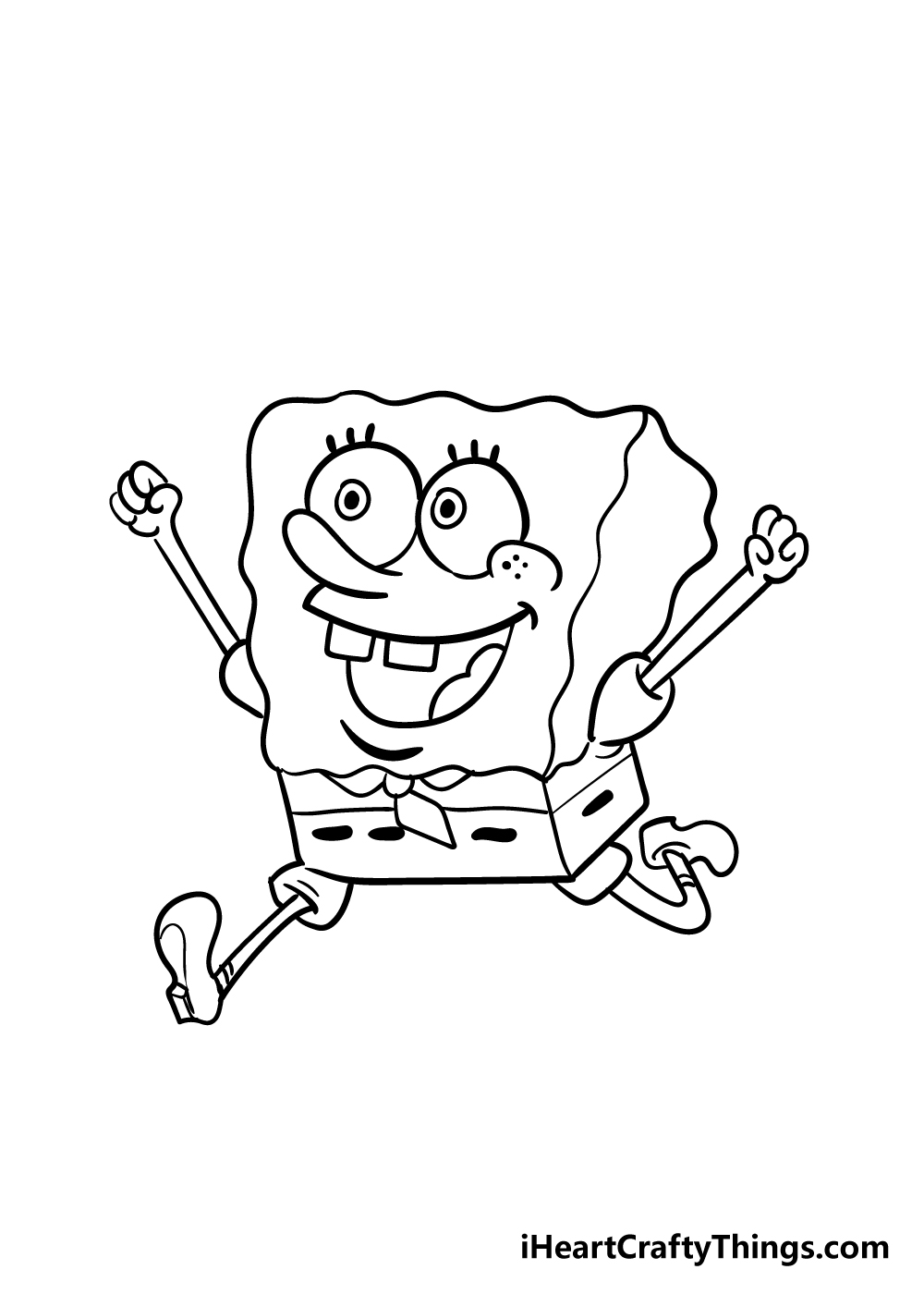 spongebob drawing step 7