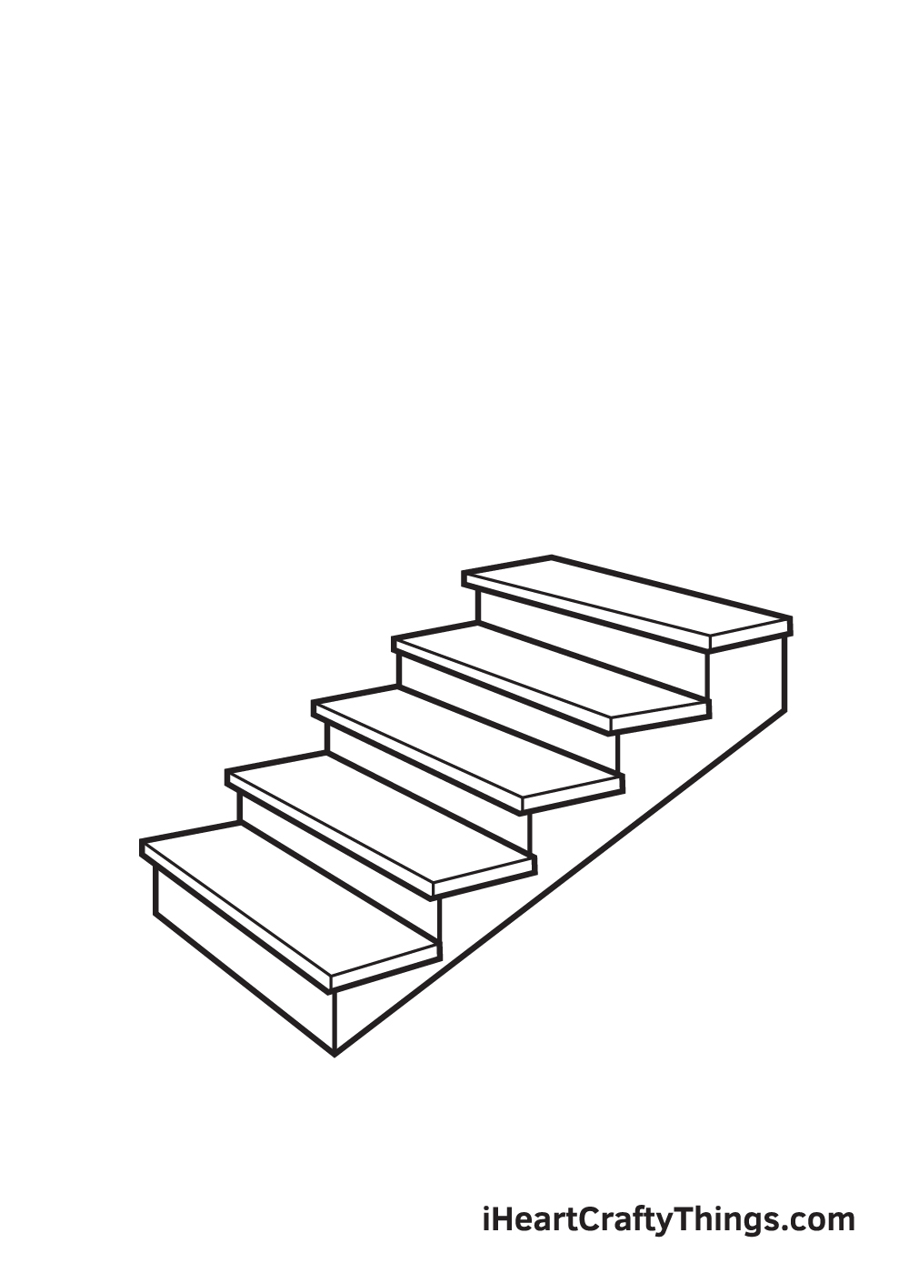 Stairs Drawing - How To Draw Stairs Step By Step