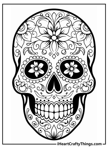 30 Sugar Skull Coloring Pages (100% Free Printables)