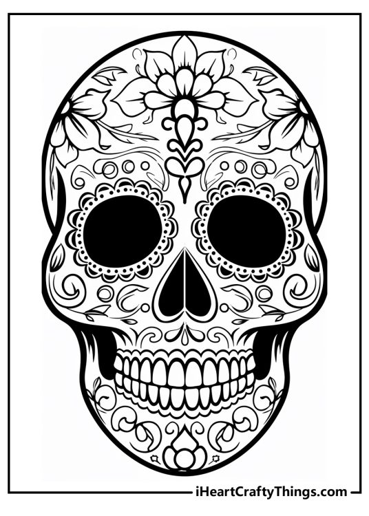 Sugar Skull Coloring Pages (100% Free Printables)