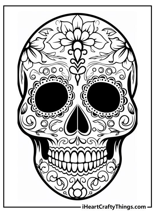 30 Sugar Skull Coloring Pages (100% Free Printables)