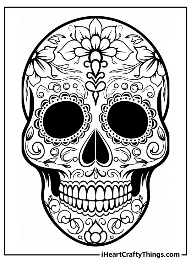 Sugar Skull Coloring Pages (100% Free Printables)