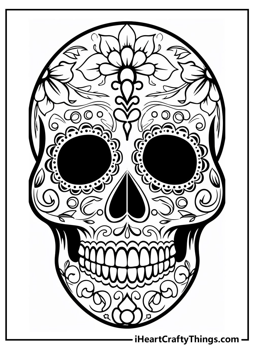 original sugar skull coloring pages