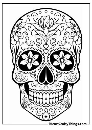 30 Sugar Skull Coloring Pages (100% Free Printables)