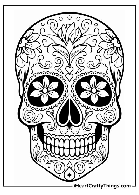 30 Sugar Skull Coloring Pages (100% Free Printables)