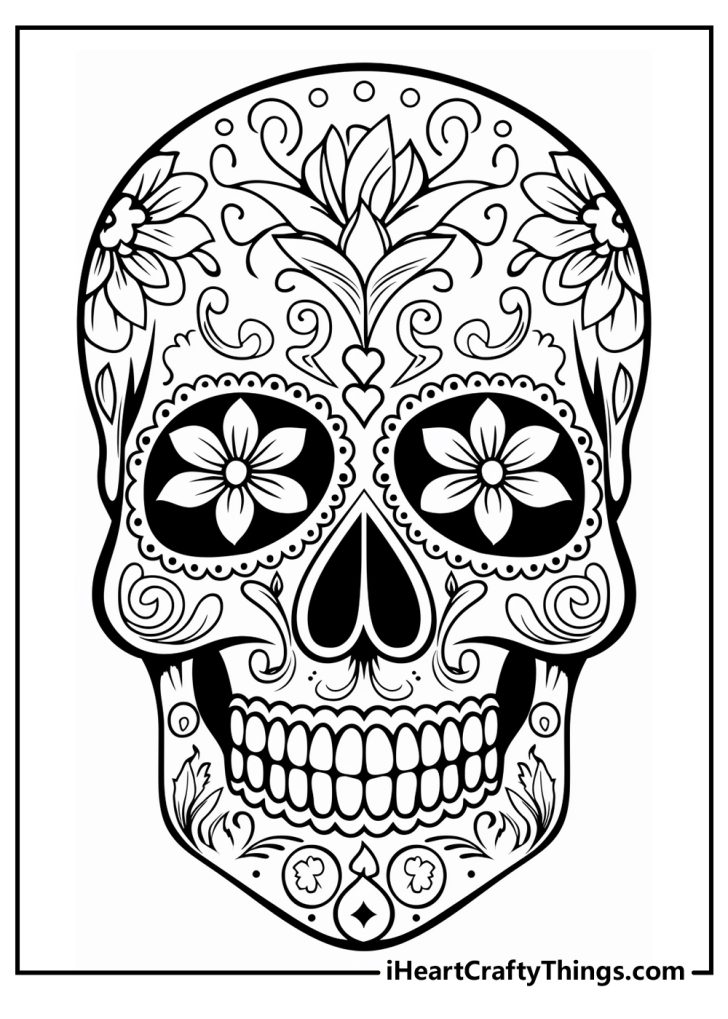 Sugar Skull Coloring Pages (100% Free Printables)