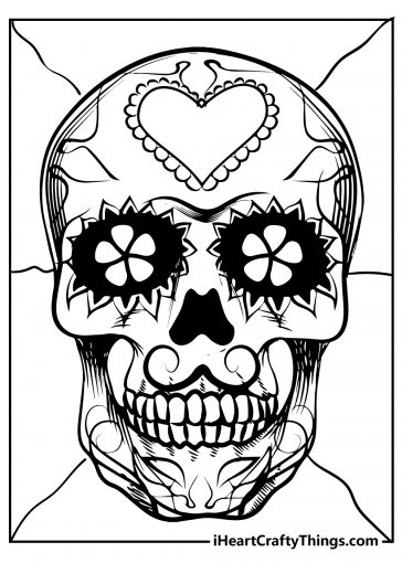 sugar skull coloring images