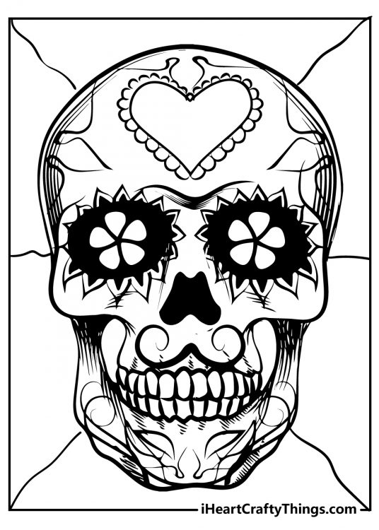 Sugar Skulls Coloring Pages
