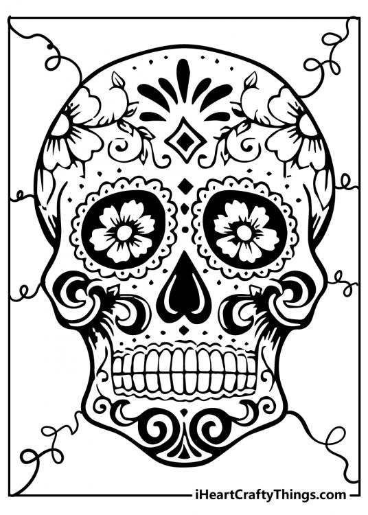 30 Sugar Skull Coloring Pages (100% Free Printables)