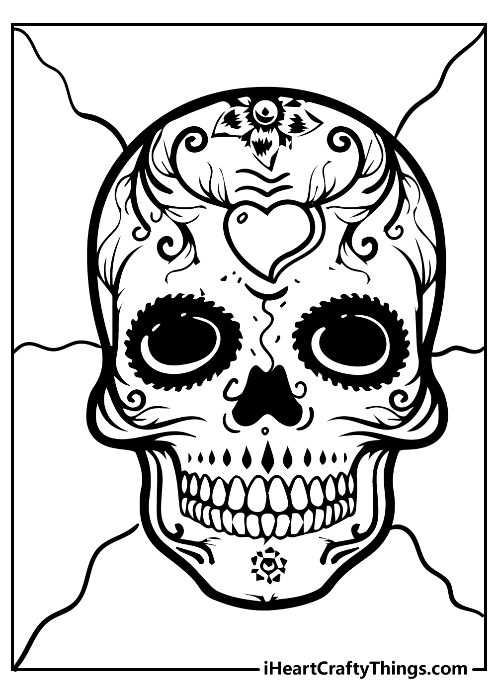 art sugar skull coloring pages free printable