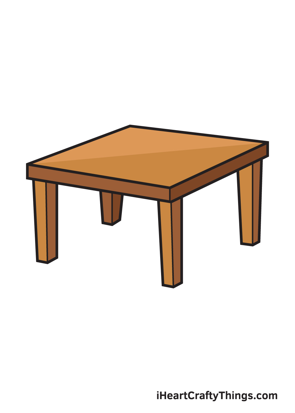 Table Drawing - How To Draw A Table Step By Step