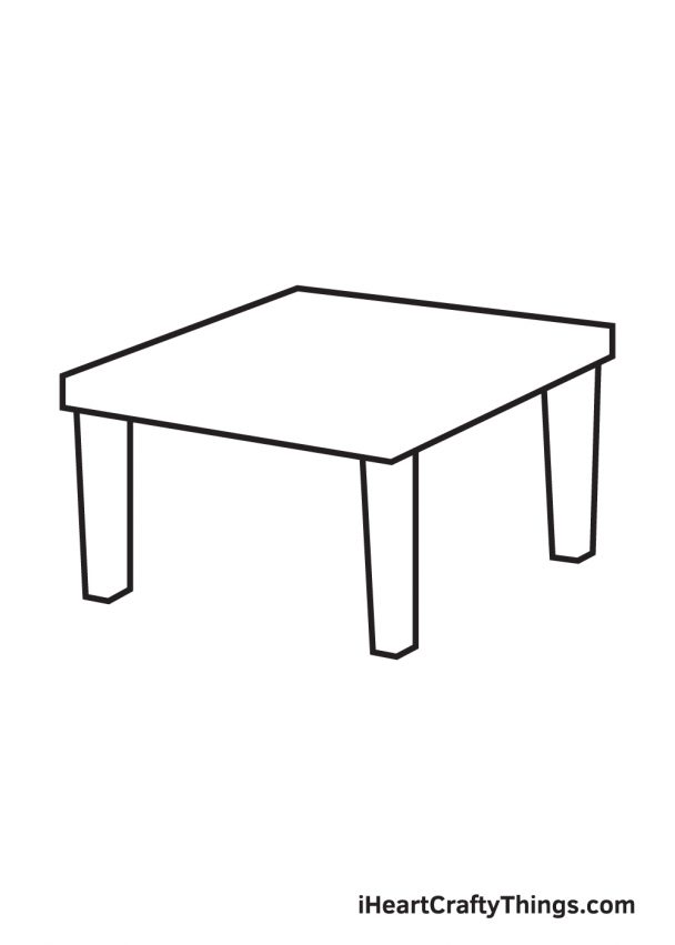 Table Drawing - How To Draw A Table Step By Step