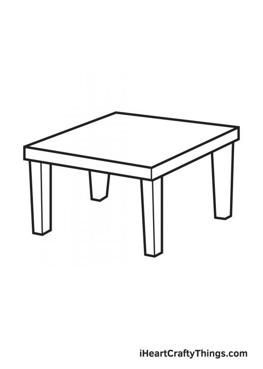 Table Drawing - How To Draw A Table Step By Step