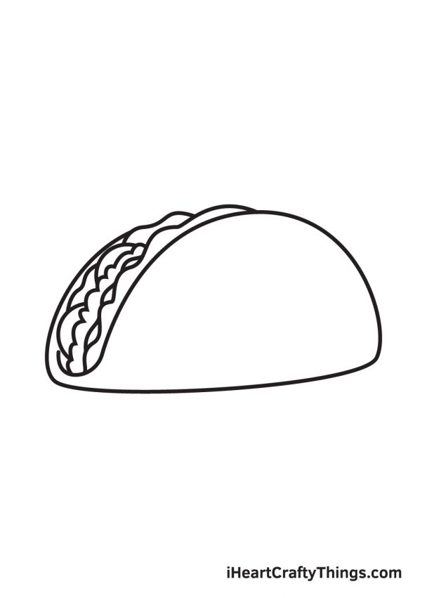 Taco Drawing - How To Draw A Taco Step By Step