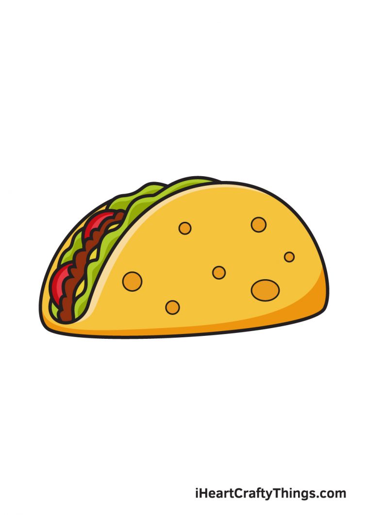 Taco Drawing - How To Draw A Taco Step By Step