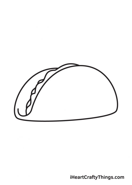 Taco Drawing - How To Draw A Taco Step By Step