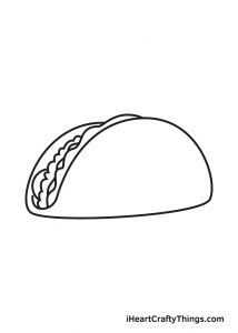 Taco Drawing - How To Draw A Taco Step By Step