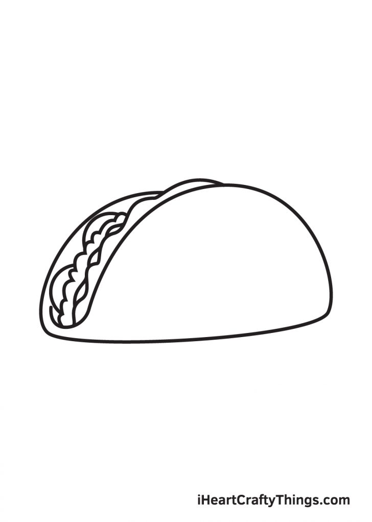 Taco Drawing How To Draw A Taco Step By Step